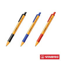 스타빌로 포인트볼 친환경볼펜 미끄럼방지그립 3가지색상 M0.5mm, 46/블랙M(블랙잉크)