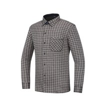 퍼스트스타 남성 소프트 스판 기모 체크 남방 D01