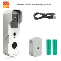 IoT Ai 인터폰 비디어폰 설치 교체 Tuya-스마트 비디오 초인종 방수 나이트 비전 집 보안 1080P FHD 카, 04 T30-W3_01 EU 플러그