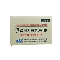 샤크 다용도 쓰레기봉투(배접) 특대-100L 백색 300매입