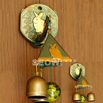 불교 현관문 장식 액운방지 도어벨 삼각종 토끼 대문종 절종 문종