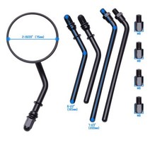 베스파 오토바이 전기 스쿠터 사이드 리어 뷰 백미러 라운드 액세서리 Gts 300 Hpe 스프린트 Pk Px 200 Lx 프리마베라, CB11018BK Mirror75mm