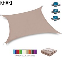 해수욕장그늘막 에어텐트 암막텐트 여름용텐트 비치쉘터 루프탑 여름 야외 방수 및 uv 그늘 항해 300d 옥스포드 천 그늘 캔버스 정원 테라스 캐노피 캠핑 태양 보호소, 300cm x 500cm, 카키색 옷감