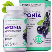 아로니아 엘더베리 유기농 1200mg 비건 90캡슐
