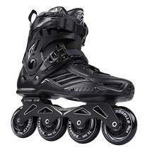 [SW] 롤러 스케이트 성인 롤러 스케이트 인라인 스케이트 초급 남성 및 여성 롤러 스케이트 신발 전체 세트, 37, Black(Nolight)