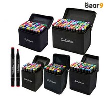 Touch 요치 트윈마카 세트 천케이스 48색 미술 일러스트 애니메이션 만화 아트 색칠 마카펜 드로잉 마커, 단품