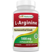 L아르기닌Best Naturals L-Arginine 1000 mg 120 Tabl