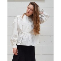 Mitte PINTUCK SHIRRING BLOUSE_WHITE