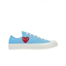 컨버스 x 플레이 꼼데가르송 척 70 로우 브라이트 블루 Converse x Play Comme des Garcons Chuck 70 Ox Bright Blue