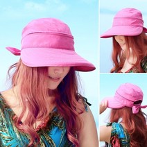 와이드챙 제주감귤 모자 창큰 여성린넨 벙거지 솔리드 여름 패션 바이저 야외 나비 매듭 숙녀 실용적인 접이식 한국 스타일 여행 태양 해변 하이킹 734