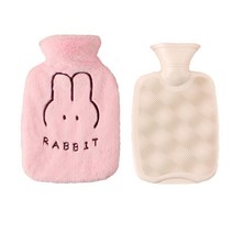 Warm Water Bag Hot Bottles With Cover Warming Pocket Plush For Compress Hand Feet Christmas Gifts, 01 Random Color