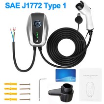 전기차충전기GKFLY EVSE Wallbox EV 차량용 충전기 자동차 스테이션 7KW 유형 1 SAE J1772 및 2 IEC 62196, 01 T1 Screen and Card