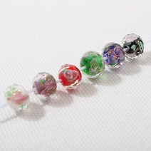 [2-350]크리스탈 론델장미 10x8mm 1개