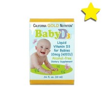 네이처스웨이 Natures Way 어린이 키즈 칠드런 삼부커스 시럽 엘더베리 120ml, 아기용 액상 비타민D3 10mcg(400IU) 10m