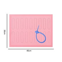 제과제빵오븐 컨벤션 업소용 제빵오븐기비스틱 마카롱 실리콘 베이킹 매트 오븐 시트 라이너 쿠키 빵 패스, 05 pink 18 circel