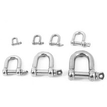 샤클 M4 M5 M6 M8 M10 M12 스트레이트 D 샤클 스틸 타입 쇼트 브레이킹 리깅 후크 보트, 06 M12   1pcs