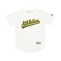 마제스틱 MLB 야구 청소년 오클랜드 애슬레틱스 홈 저지 화이트