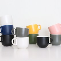 코지테이블 위즈라인 무광 쁘띠 머그 2호 400ml, 블랙