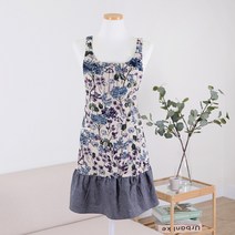 덴버 앞치마 고급나염 린넨 코튼 국내제작상품, 레드