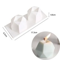 비 스틱 버블 큐브 양초 실리콘 몰드 아로마 테라피 석고 DIY 수제 비누 용품, 2pcs Apple