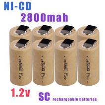1.2 볼트 2800mah SC 배터리 NI-CD 충전식 전기 스크루 드라이버 전동 공구 탭 핸드 드릴 셀 예비 부품, 01 1pcs