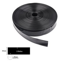 점적호스 PE관 흑편사호스 농수관 스프링쿨러 점적관수 농약호스 농사용 농업용 관수호스 텃밭, 1 인치, 100m, 2개의 구멍으로