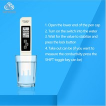 휴대용 물 TDS 미터 펜 EC 전도도 테스터 수질 모니터 식수 비료 농도, [01] 2 PCS Blue