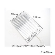 알루미늄 호일 난방 패드 400x300mm 5V 12V 24V 220V 전기 히터 매트 시트 플레이트 접착제 방수 3D 프린터 냉장고, [04] 36V or 48V, [01] 100x80mm
