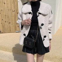 러뉴 양털 무스탕 떡볶이코트