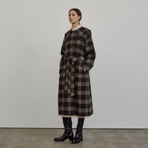 미테 MITTE CAPE COLLOR HANDMADE COAT_BROWN CHECK 250169