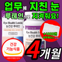 프리미엄 눈건강 루테인 침침한 뻑뻑한 흐릿한 건조한 황반 눈 피로 관리 시력 고3 수험생 공시생 취준생 직장인 회사원 노인 부모님 식약처 식약청 인증 인정 영양제 보조제 보충제, 120스틱(4개월)