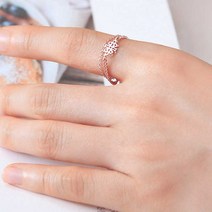 Mujer bonita Rings 버니스 로즈골드 체인 반지