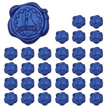 미화부장 완제품 실링 왁스 씰링 왁스 씰왁스 편지 초대장 청첩장 스티커 30P, wedding, 블루