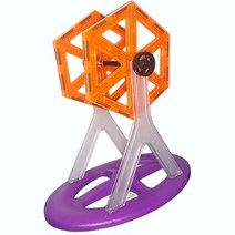롱브릭타일 접착식파벽돌 파벽돌 컬러 마그네틱 블록 대형 DIY 디자이너 완구 어린이 교육 자석 장난감, 16 Ferris wheel