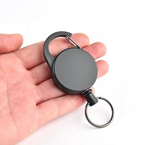 1MM 두꺼운 스테인레스 스틸 와이어 높은 리바운드 텔레스코픽 와이어 로프 금속 버클 안티 손실 도난 키 체인 * 3