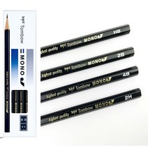 톰보 모노 J 소묘연필 1타 12자루( 4B 3B 2B B HB H 2H 3H 4H), 4H