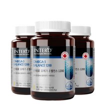 [인테로] 오메가3 밸런스 1200mg 3개 (18개월분), 180캡슐, 1세트