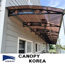 캐노픽스 1500x3500 캐노피 테라스 창문 렉산 처마 비가림 현관 주택 차양 비가리개, 브라운, 세트앙카, 회색, 1개