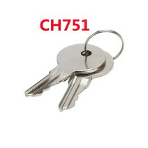Keychannel-CH751 구리 키 범용 751CH 엘리베이터 잠금 제어 캐비닛 룸 자동차 T-핸들 RV 스토리지 도어 2 개, [01] 2pcs keys
