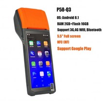 프린터 netum pda android pos terminal 영수증 휴대용 블루투스, p58-q3 4g nfc ar8.1, 다른