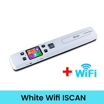 북스캐너 북스캔 책스캔 셀프북스캔 Iscan02 휴대용 핸드 헬드 디지털 무선 와이파이 1050DPI LCD 오피스, 02 White with Wifi