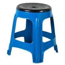 포스아트 성우 플라스틱 회전 원형의자 야외의자, 블루