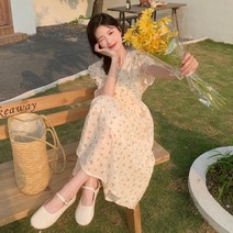 L-4XL 빅사이즈 꽃무늬 롱원피스 여름 하객룩 88 청담 호캉스룩 여신 결혼식 캐주얼