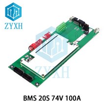 파워뱅크 자작배터리 캠핑용배터리 BMS 20S 18650 배터리 전원 벽 20A 100A 충전 보호 보드 리튬 스토리지, 01 BMS 100A Board