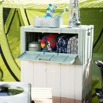 올맘 오픈도어 모던 폴딩박스 48L 3개 세트, 화이트