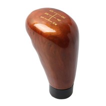 수동 기어 변속 노브 5단 교체 액세서리 예비 부품, 갈색, 9.5cmx5cm, PU 가죽 플라스틱