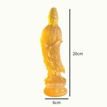 부처님 동상 투명 수지 앰버 ksitigarbha guanyin 보살 동상 홈 인테리어 베란다 장식품 사원 장식, f