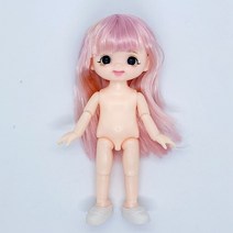 구체관절인형 구체 관절 마론 인형 주근깨 소녀 인형 16cm 아기 인형 미소 13 관절 움직일 수있는 몸 18 bjd 장난감 소녀는 장난감 액세서리를 차려 입다 21, 분홍색, 인형