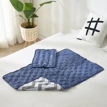 카이르 국산 정품 쿨젤 아이스 얼음 냉 쿨 매트 강아지 고양이 여름 쿨매트 침대, 중형싱글쿨매트세트(베개1 매트1)