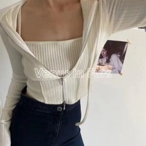 남친시 후드티 집업 크롭 슬림 골지 무지 봄 여성